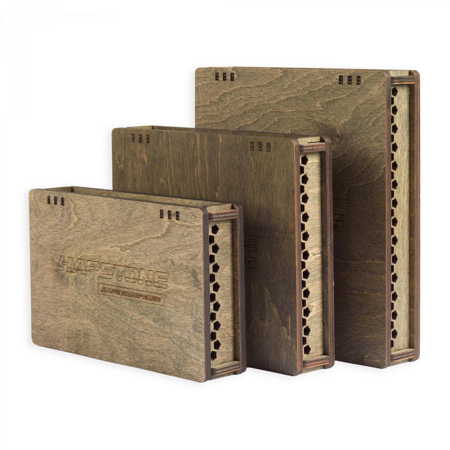 Plywood storage case for 12 stones