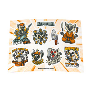 Stickers Hapstone "Sharpness is my Jam!" 5,9х8,2"